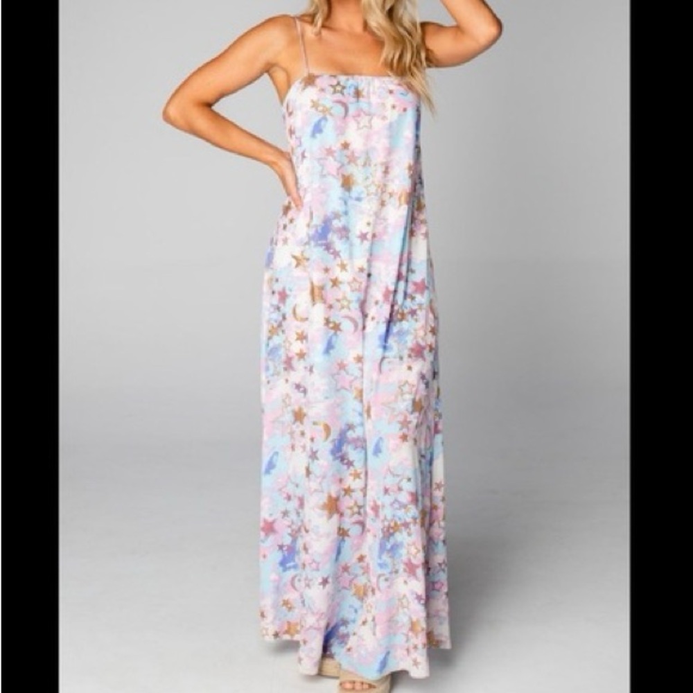 Buddy Love Multicolor Star and moon Maxi Dress